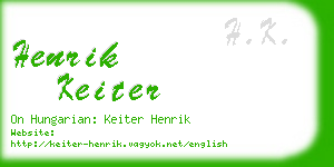 henrik keiter business card